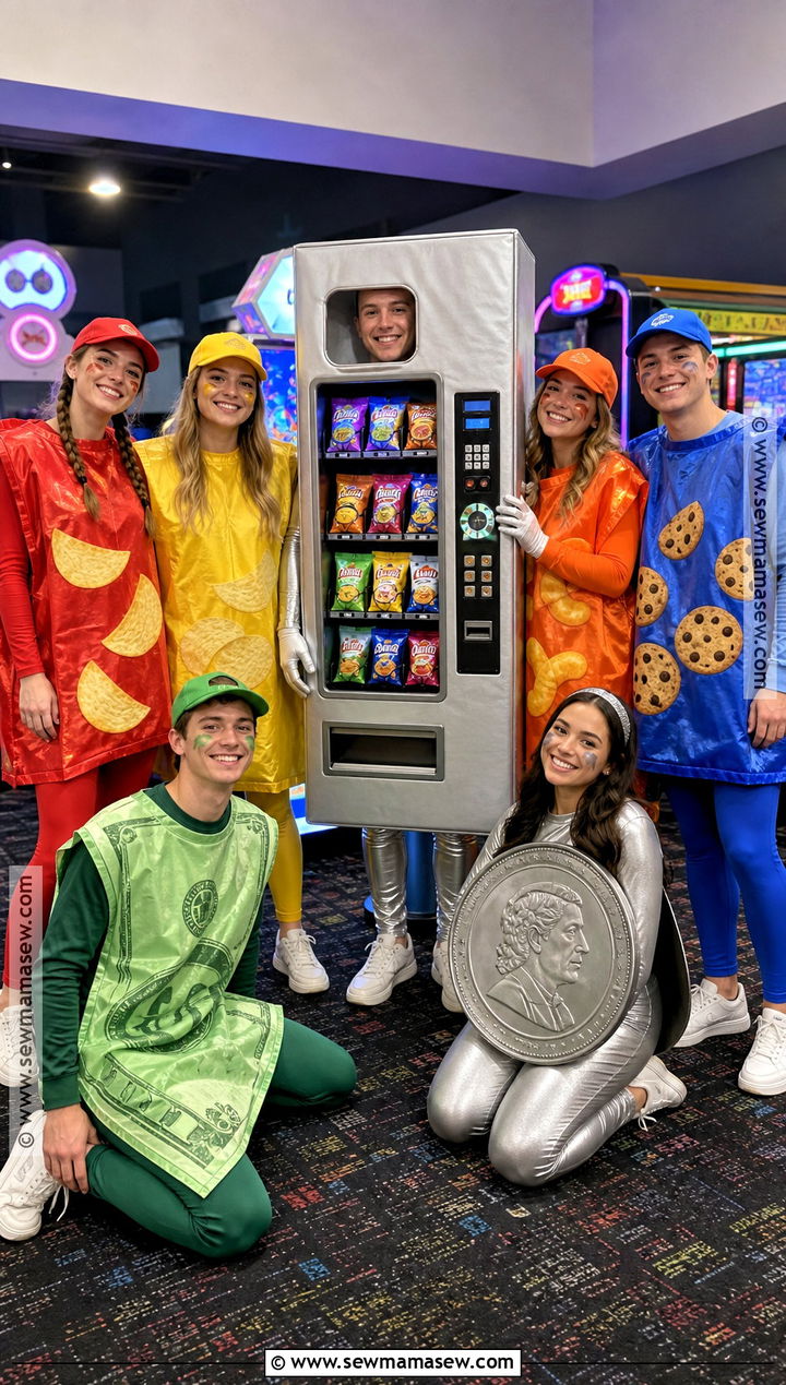 Human Vending Machine Group Costume - 35 Funny Group Halloween Costumes