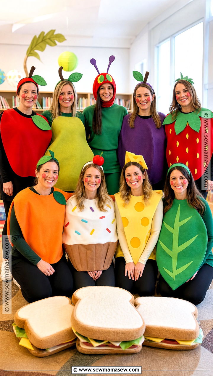 Hungry Caterpillar Teacher Team Costume - 30 Teacher Team Halloween Costumes