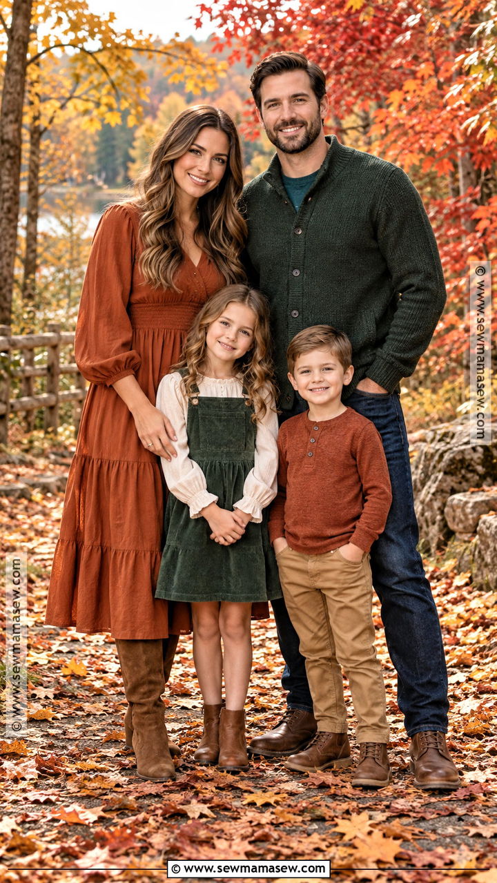 Hunter Green And Rust Family Photo Outfit - 20 fall family pictures outfits green