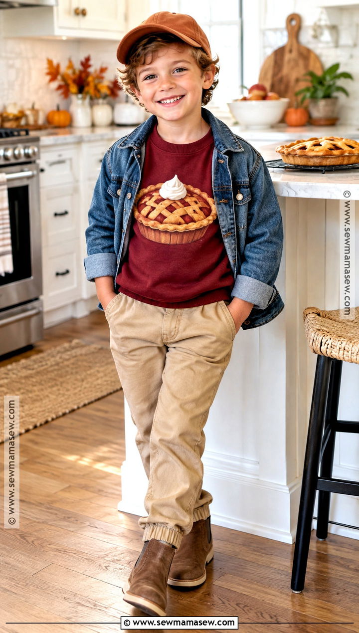 I Am Here for the Pie Thanksgiving Shirt Outfit - 15 thanksgiving shirt ideas for kids