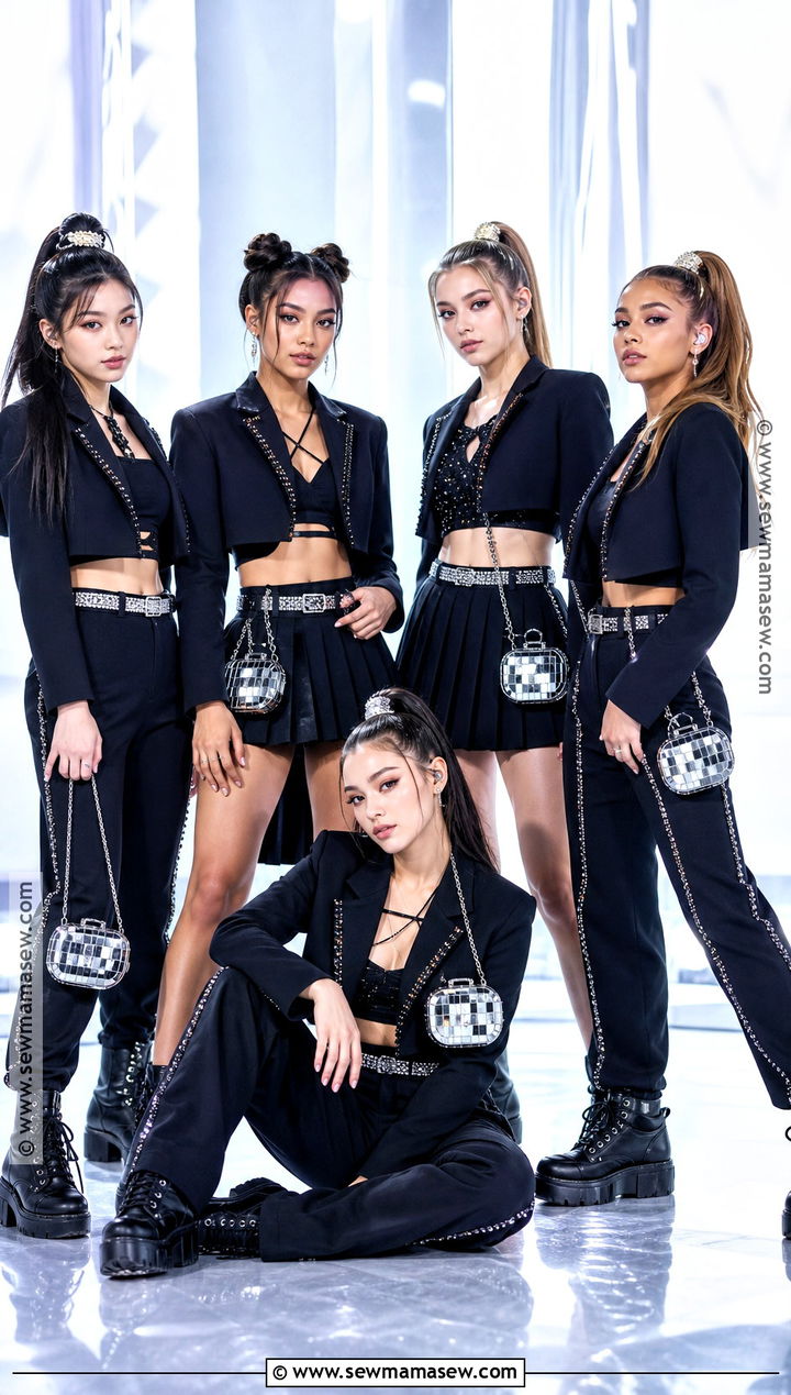 ITZY Wannabe Black Glam Costume - 30 kpop halloween costumes ideas