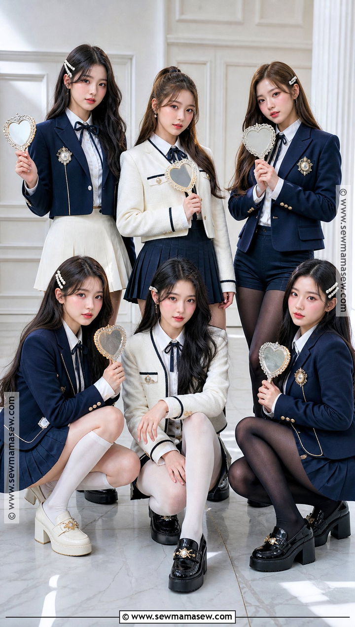 IVE Love Dive School Glam Costume - 30 kpop halloween costumes ideas