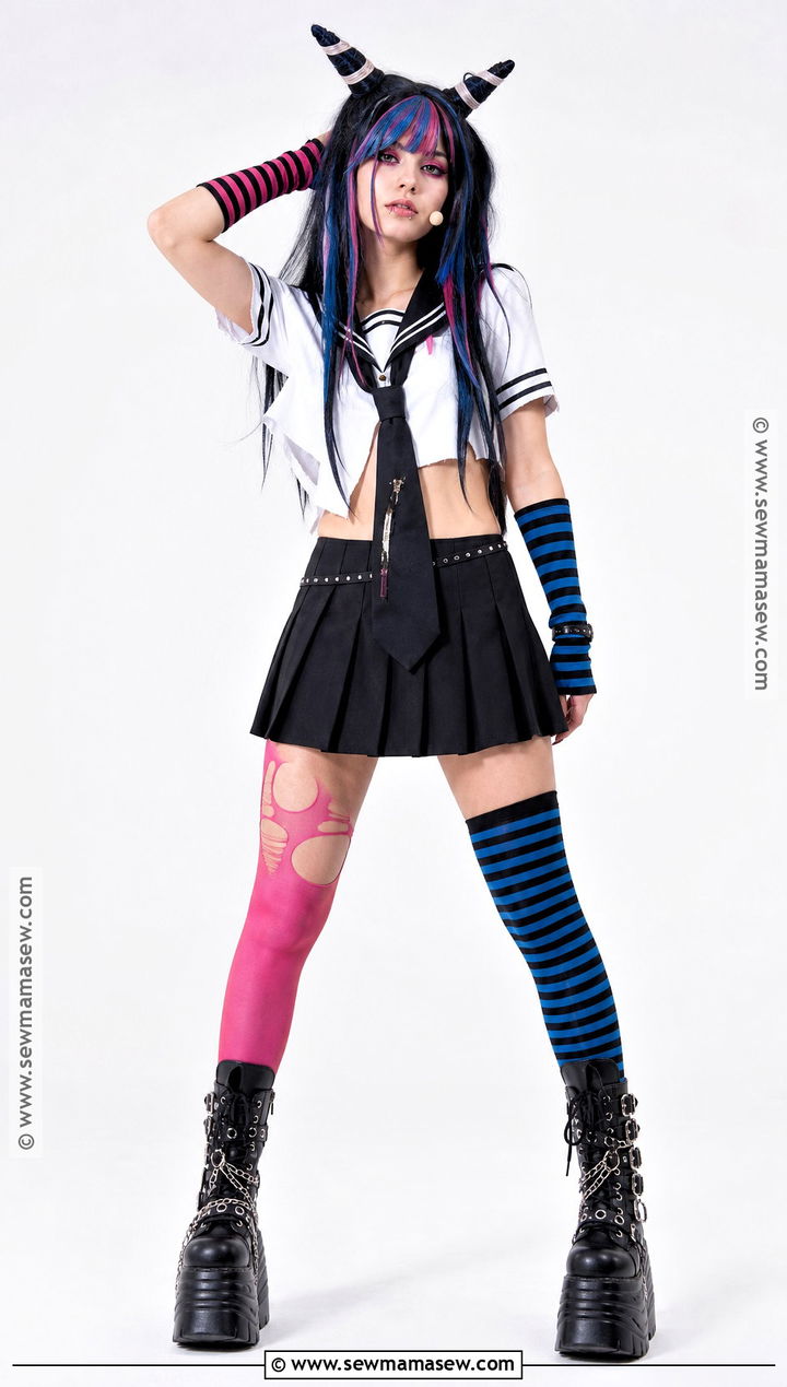 Ibuki Mioda Cosplay With Punk Sailor Uniform - 35 danganronpa cosplay ideas