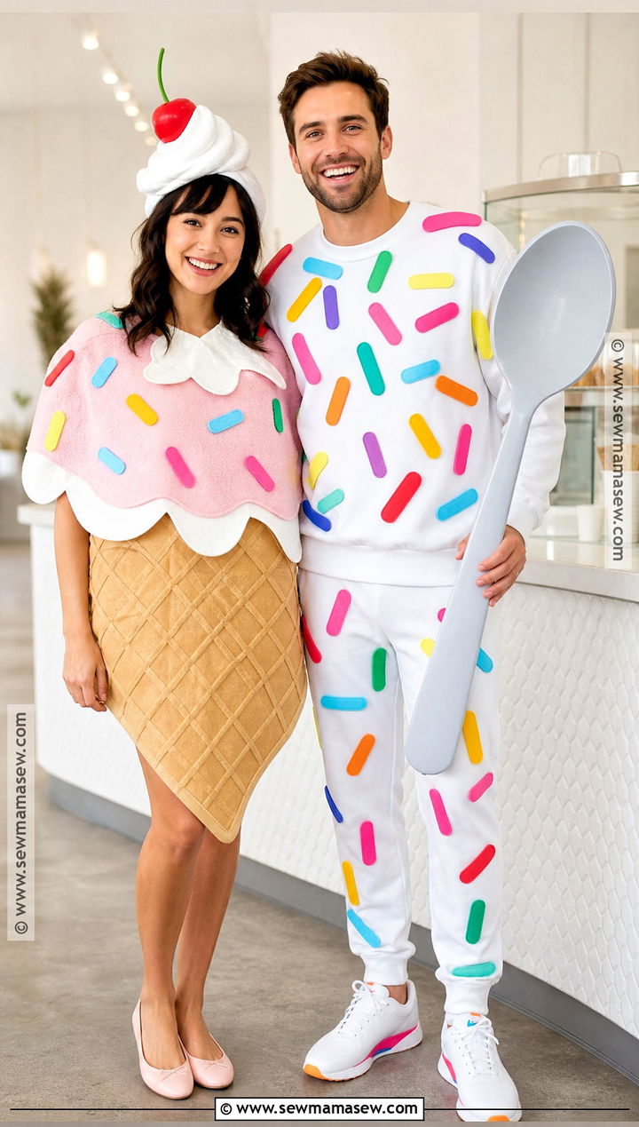 Ice Cream And Sprinkles Costume - 35 clever couples halloween costumes