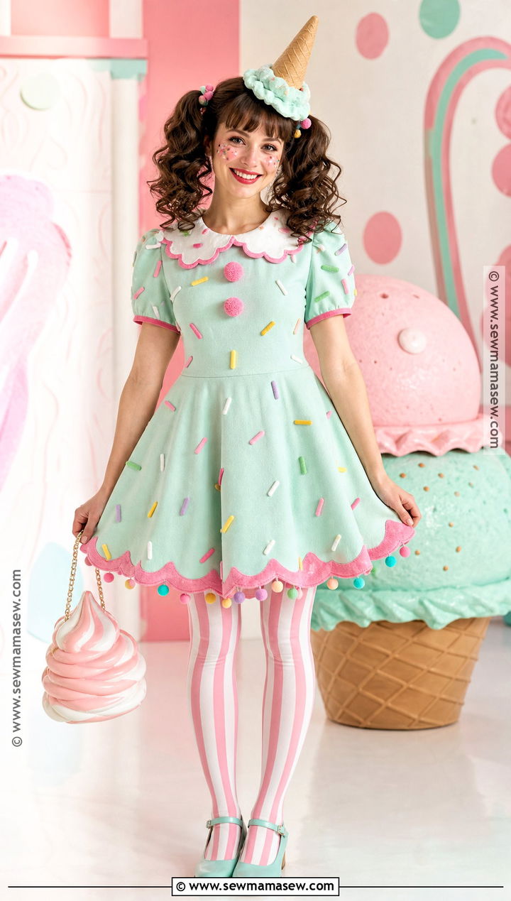 Ice Cream Clown Costume - 30 Cute Clown Costume Ideas for Women