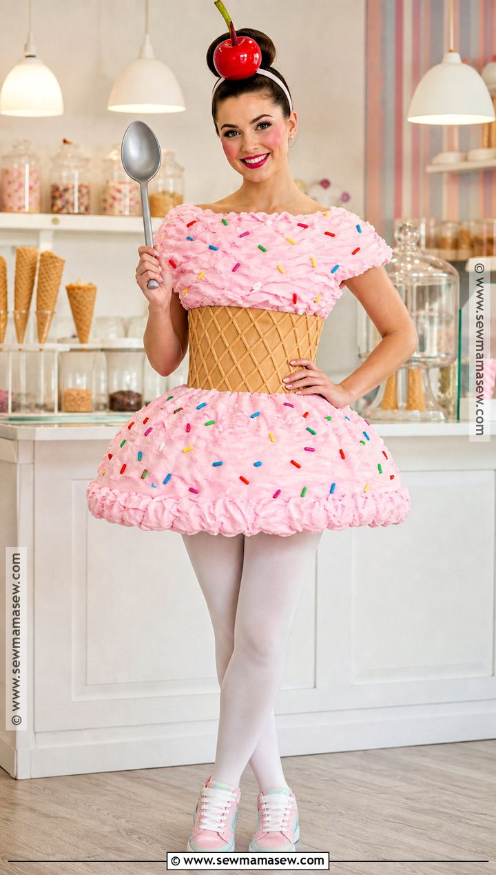 Ice Cream Cone Costume With Sprinkle Dress - 45 cute costumes