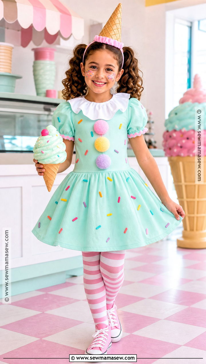 Ice Cream Girl Clown Costume - 30 girl clown costume ideas
