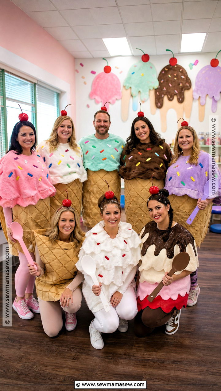 Ice Cream Sundae Teacher Team Costume - 30 Teacher Team Halloween Costumes