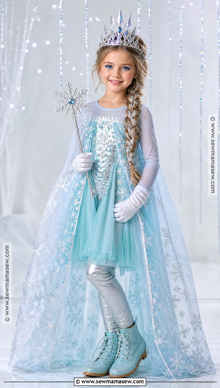 Ice Queen Costume With Silver Cape - 40 halloween costume ideas for girls
