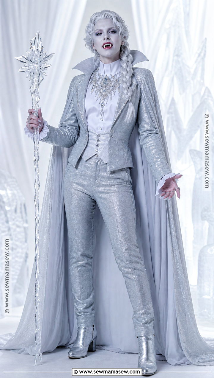 Ice Vampire Costume With Silver Cape - 35 vampire costume ideas