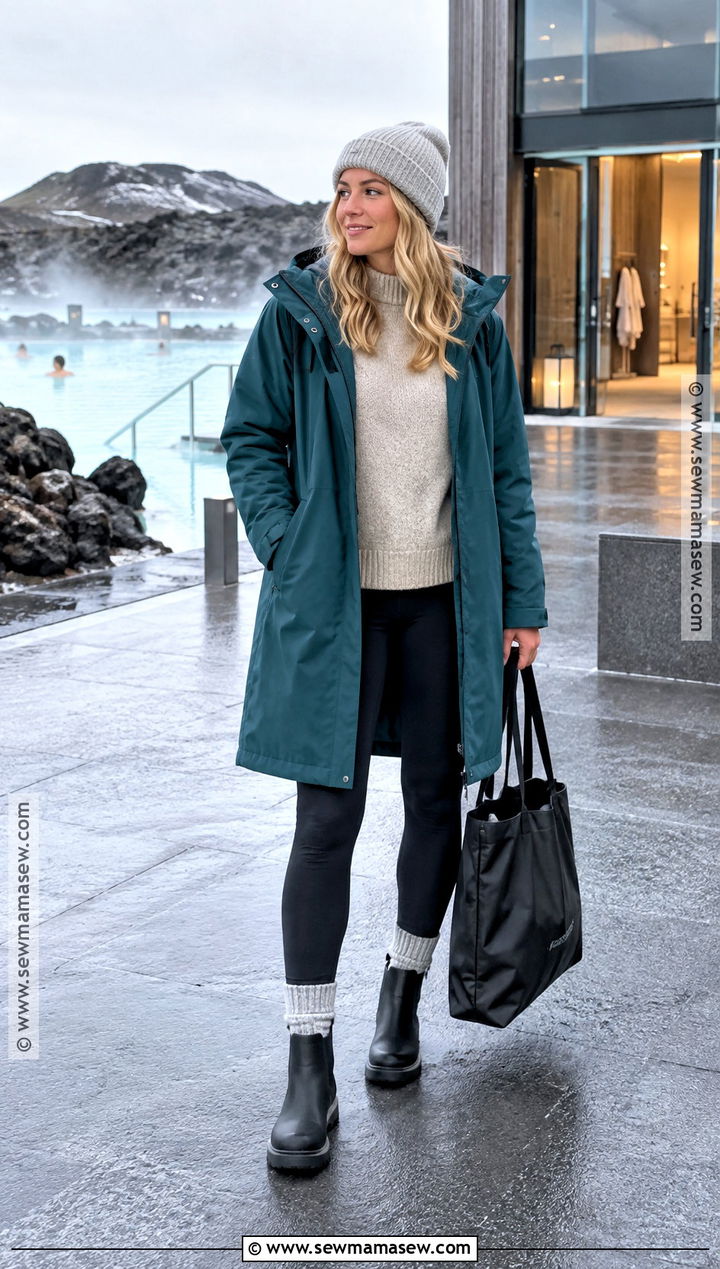Iceland October Geothermal Lagoon Outfit - 15 Outfits For Iceland In October