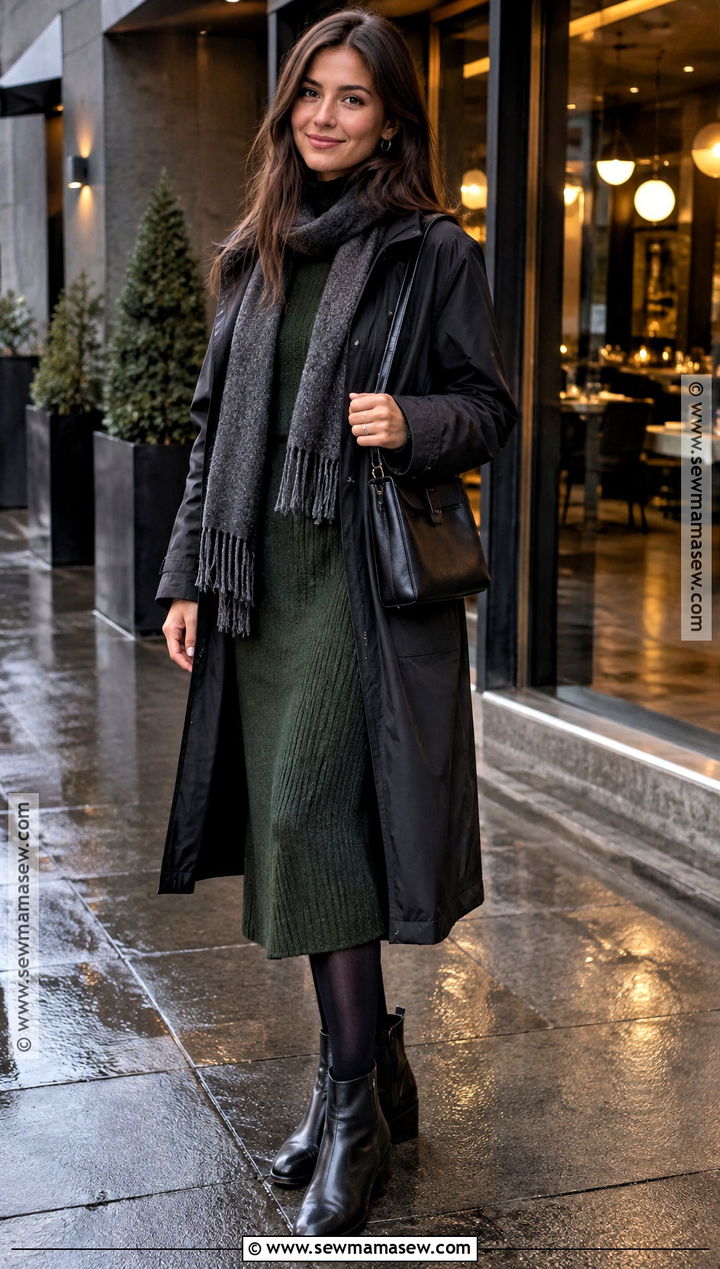 Iceland September Dinner Knit Dress And Boots Outfit - 15 iceland september outfit ideas