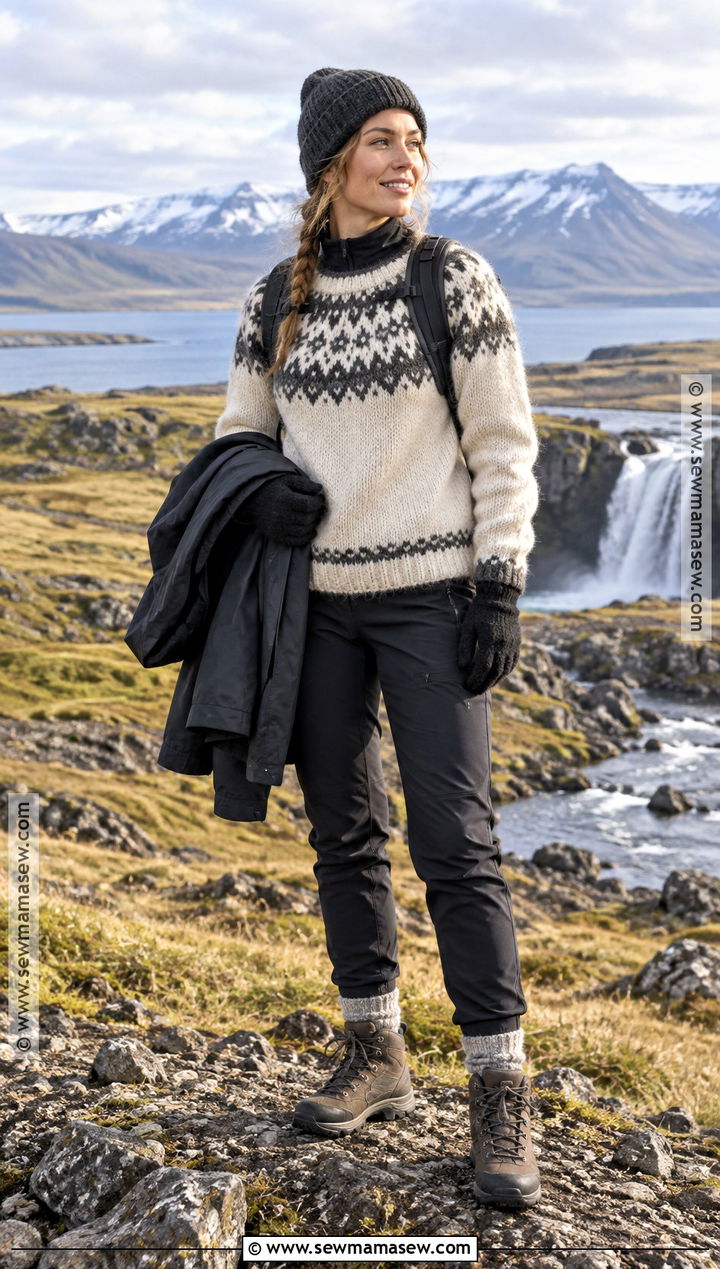Icelandic Wool Sweater Fall Outfit - 15 iceland fall outfits