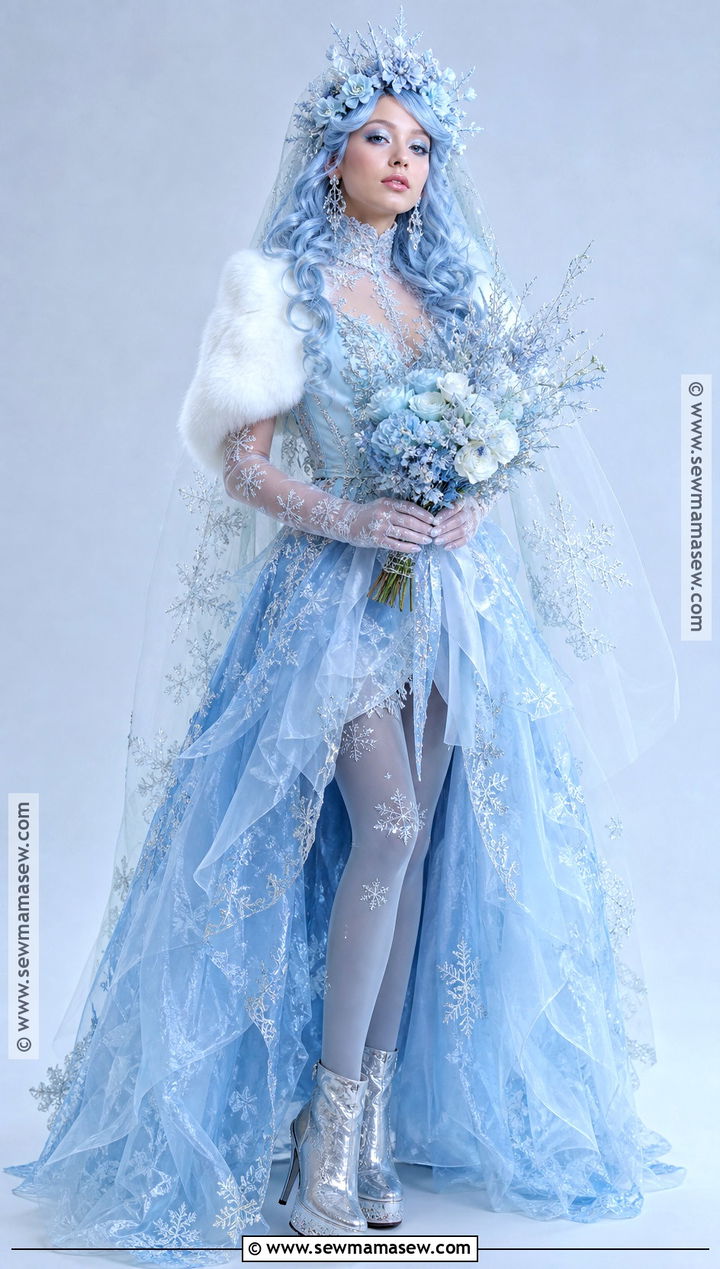 Icy Blue Corpse Bride Costume - 50 corpse bride costume ideas