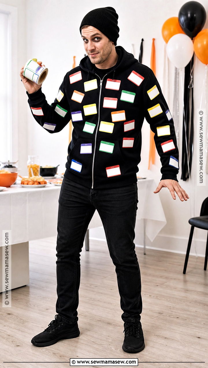 Identity Thief Costume With Name Tags - 35 simple halloween costumes for men