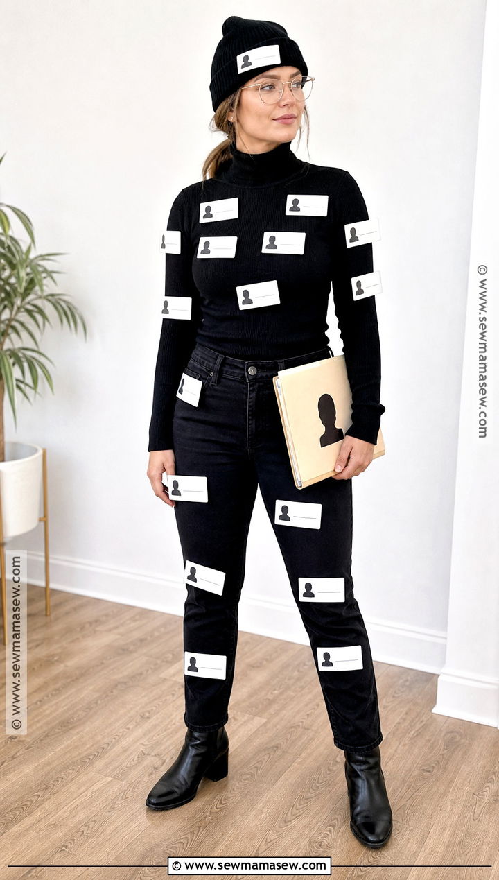 Identity Thief Costume With Name Tags - 30 costume ideas last minute