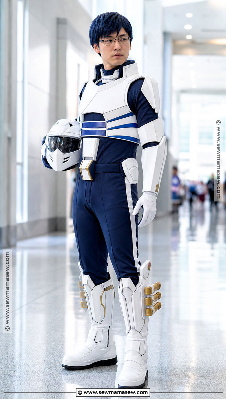 Iida Hero Costume With White Engine Armor - 30 bnha hero costumes ideas