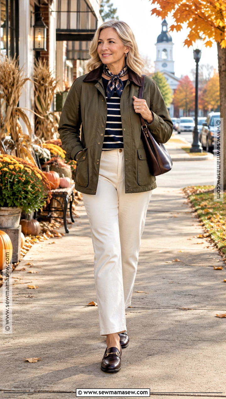 Indiana Fall Barn Jacket And White Jeans Outfit - 15 Indiana Fall Outfits