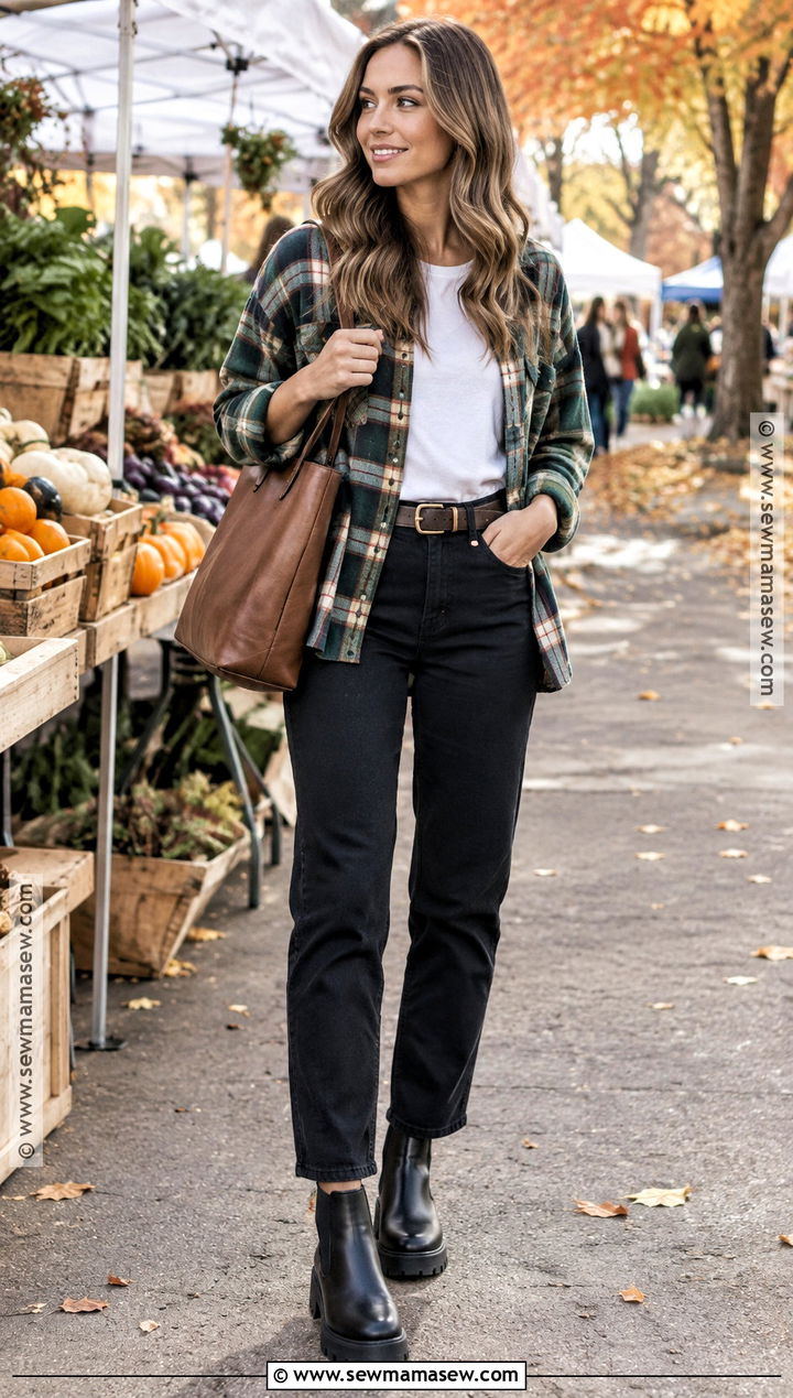 Indiana Fall Flannel And Black Jeans Outfit - 15 Indiana Fall Outfits