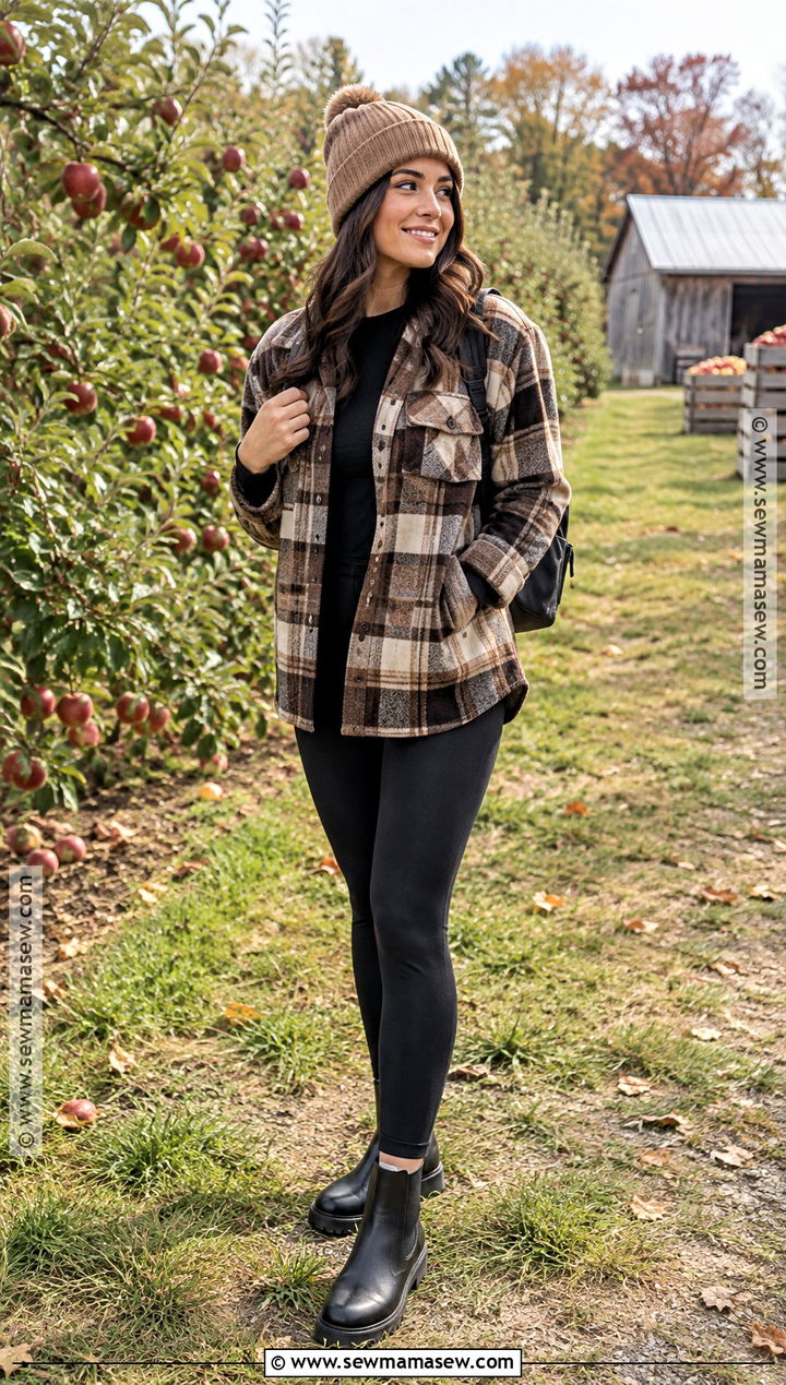 Indiana Fall Shacket And Leggings Outfit - 15 Indiana Fall Outfits