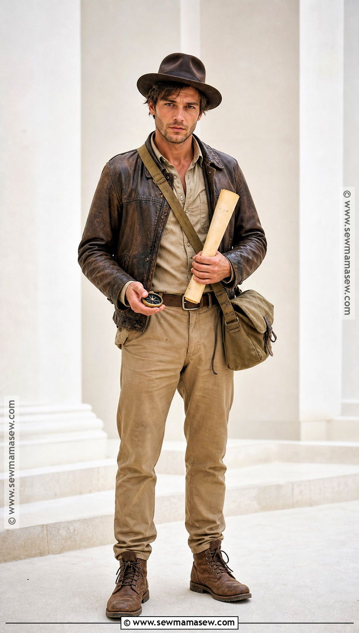 Indiana Jones Costume With Brown Jacket - 50 men halloween costumes