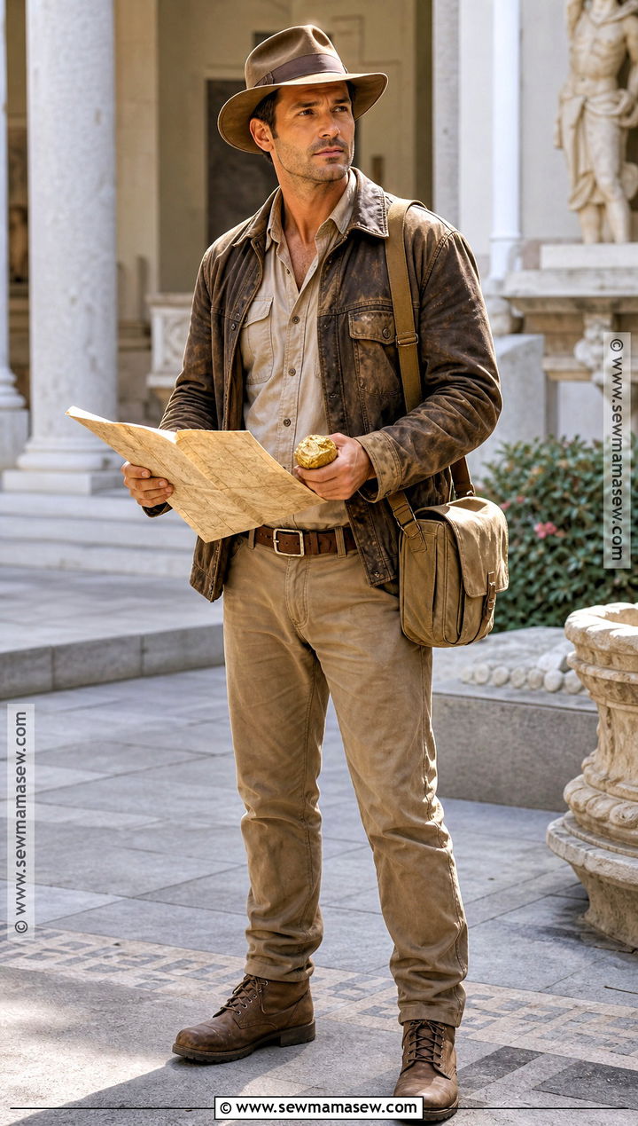 Indiana Jones Costume With Brown Jacket - 40 halloween costumes for men