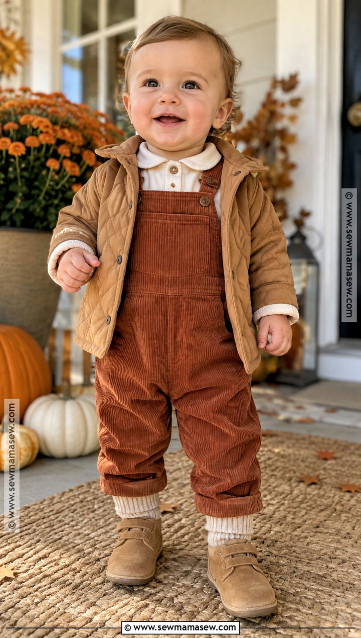 Infant Thanksgiving Corduroy Overall Outfit - 15 infant thanksgiving outfit ideas