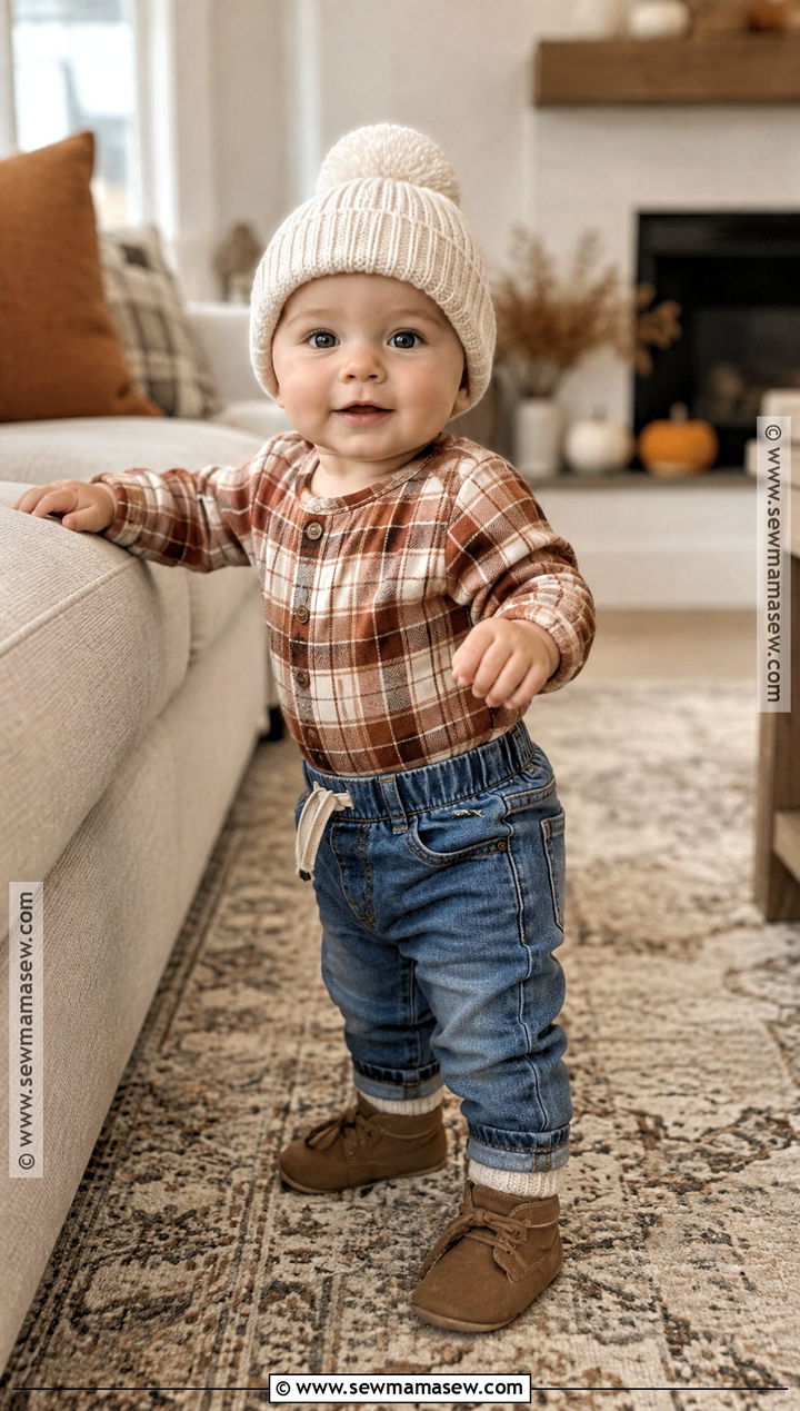 Infant Thanksgiving Denim And Flannel Outfit - 15 infant thanksgiving outfit ideas