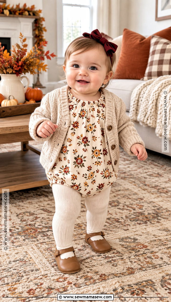 Infant Thanksgiving Floral Romper Outfit - 15 infant thanksgiving outfit ideas