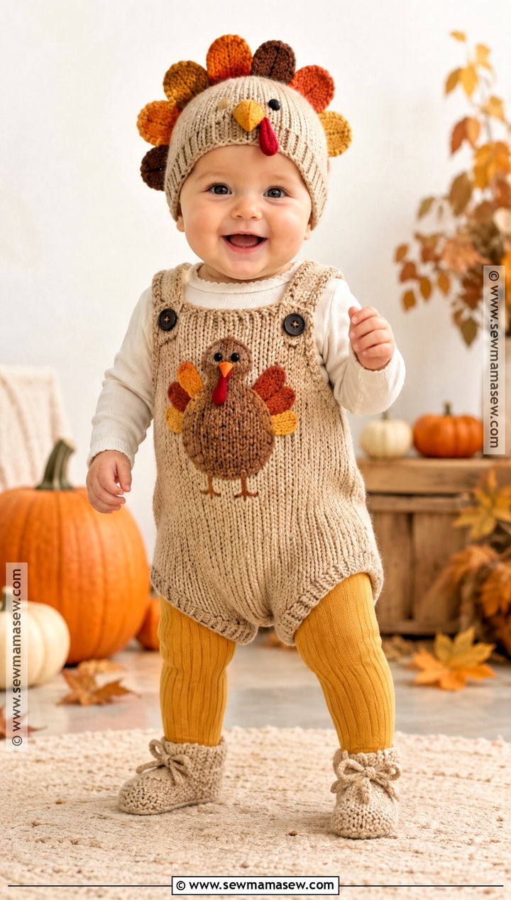 Infant Thanksgiving Knitted Turkey Outfit - 15 infant thanksgiving outfit ideas