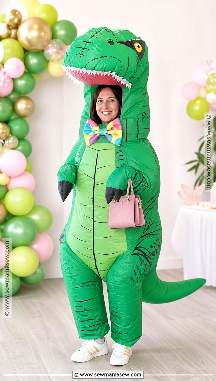 Inflatable Dinosaur Costume - 45 funny halloween costumes for women