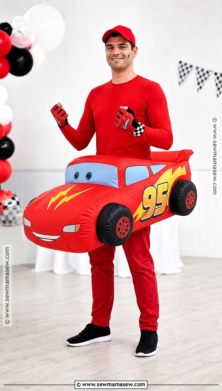 Inflatable Lightning McQueen Costume - 30 lightning mcqueen halloween costume ideas