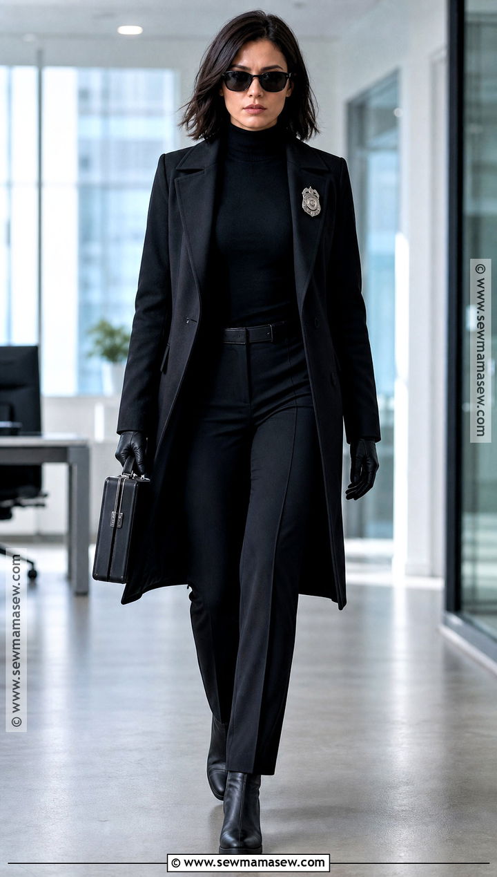 Ingrid Cortez Black Agent Costume - 30 spy kids costume ideas