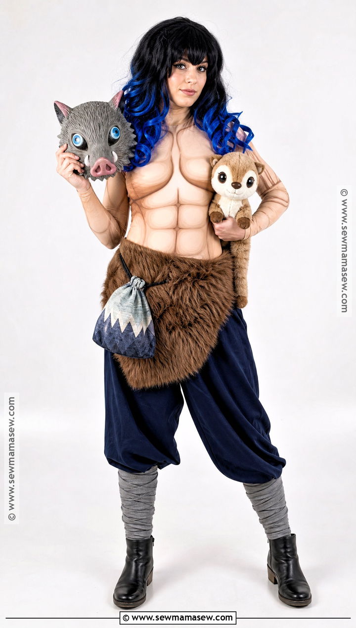 Inosuke Cosplay With Muscle Bodysuit - 30 Inosuke Cosplay Ideas for Females