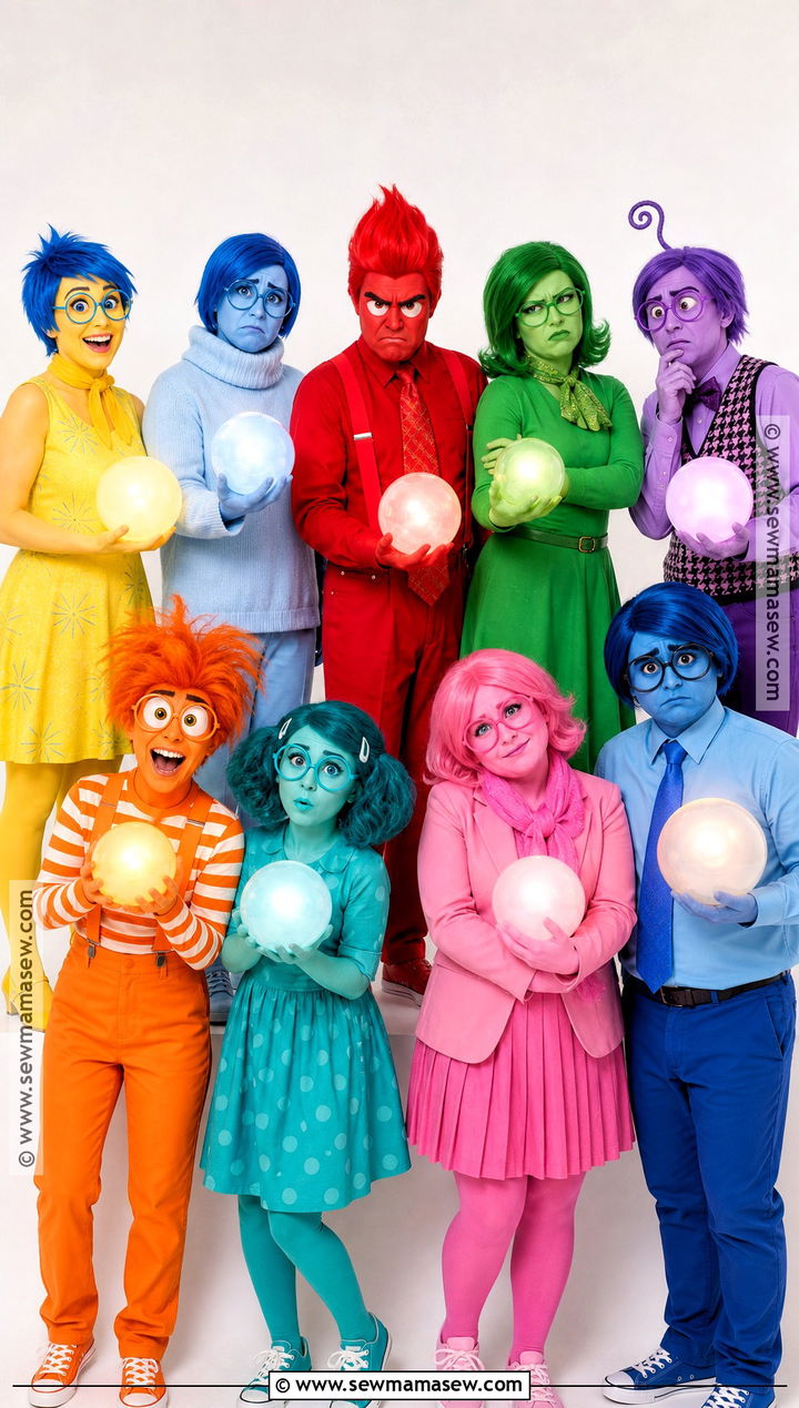 Inside Out Emotion Group Costume - 35 big group costume ideas