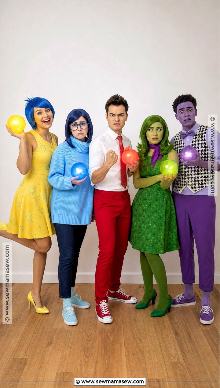 Inside Out Emotion Group Costume - 35 easy group costumes