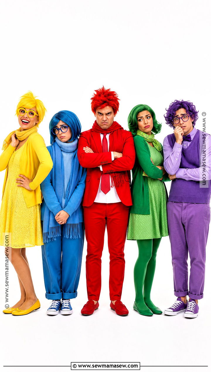 Inside Out Emotion Group Costume - 35 halloween costumes 5 people