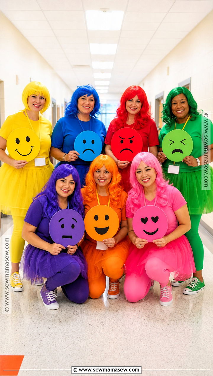 Inside Out Emotion Teacher Team Costume - 30 Teacher Team Halloween Costumes