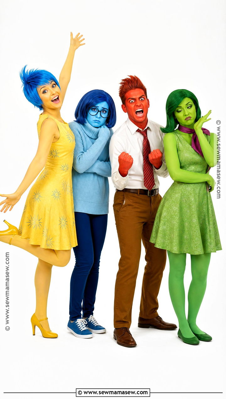 Inside Out Emotions Costume - 35 costumes for 4