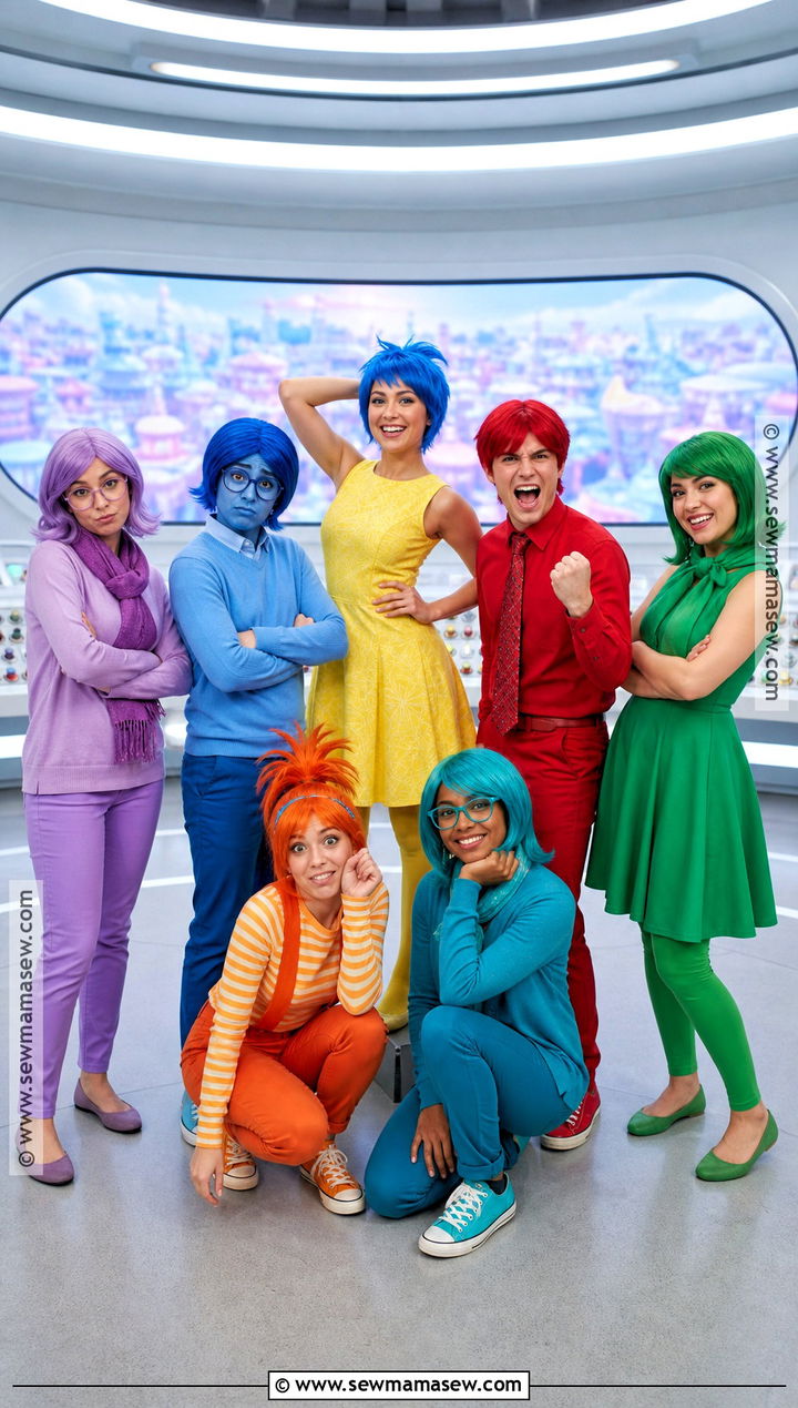 Inside Out Emotions Disney Group Costume - 30 disney group costumes