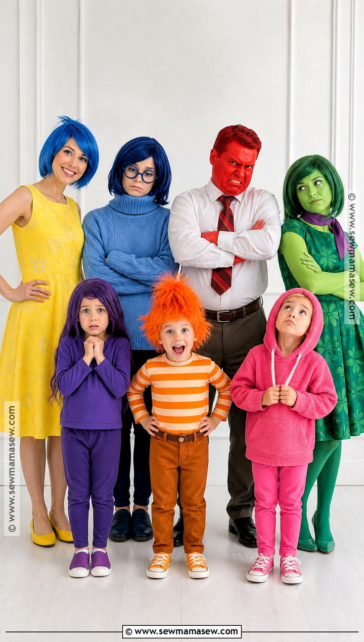 Inside Out Emotions Family Costume - 45 family costumes
