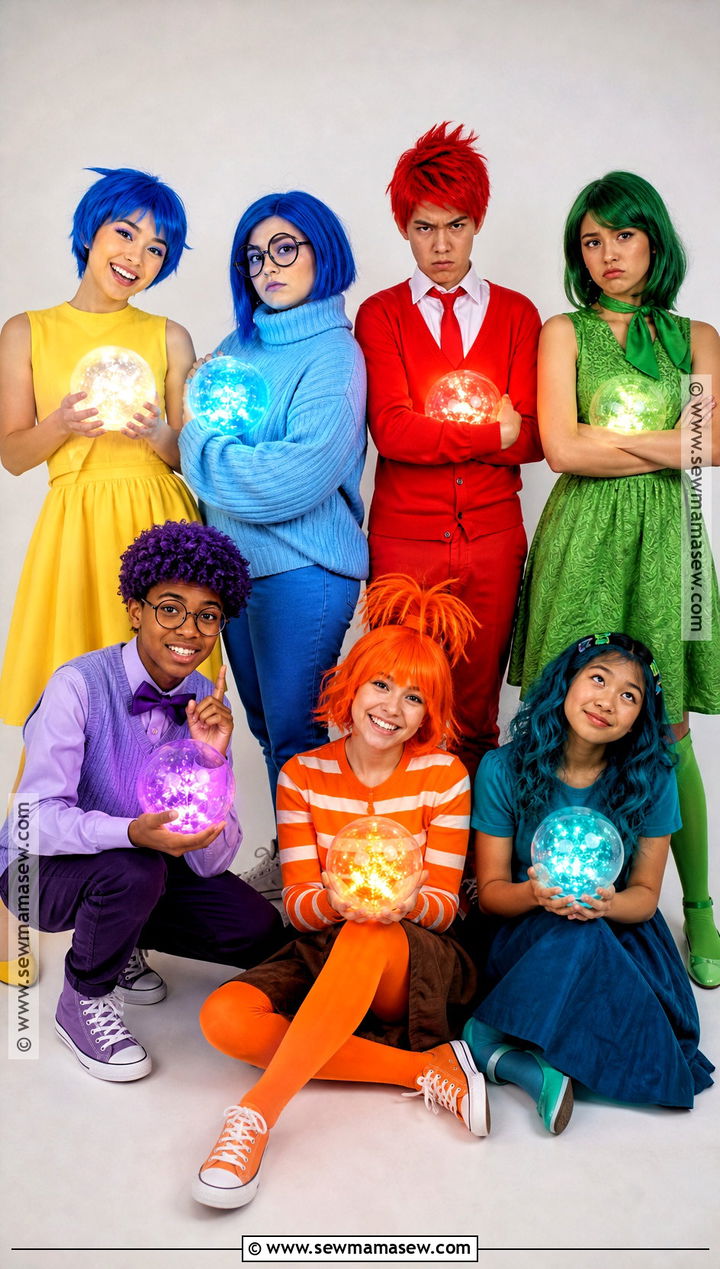 Inside Out Emotions Group Costume - 40 Group Halloween Costumes for Teens