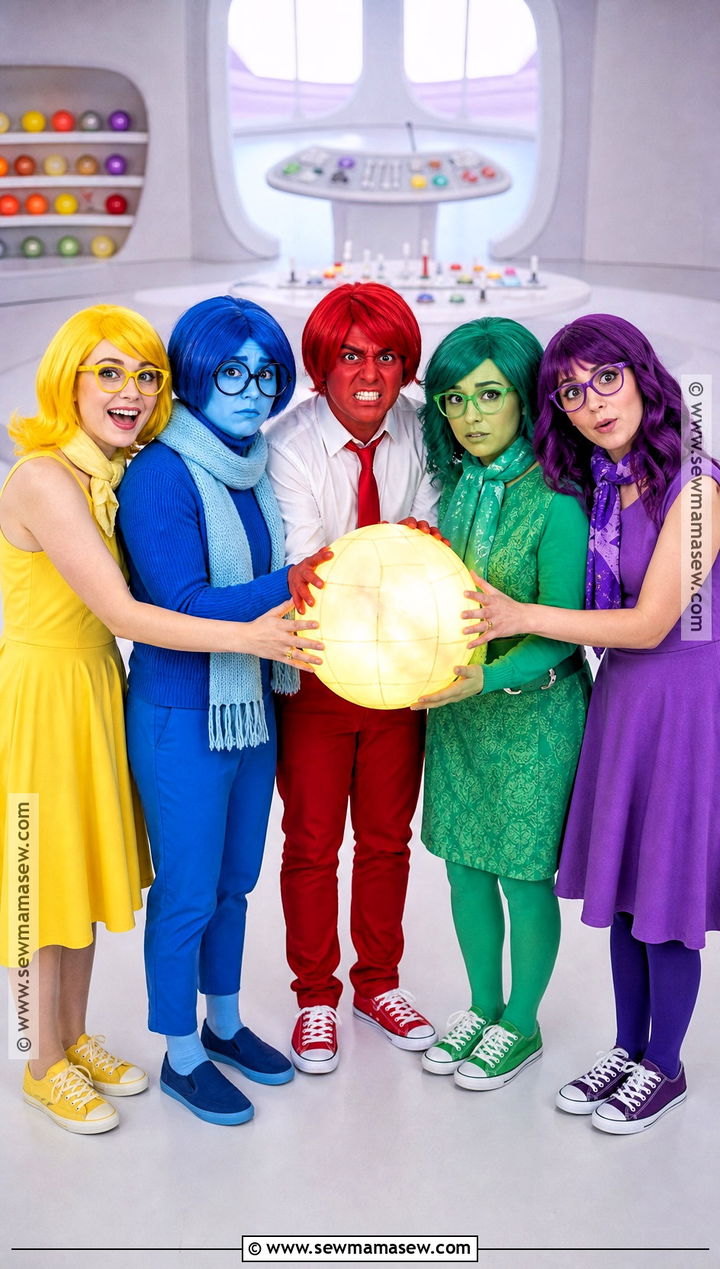 Inside Out Emotions Group Costume - 50 halloween costumes ideas