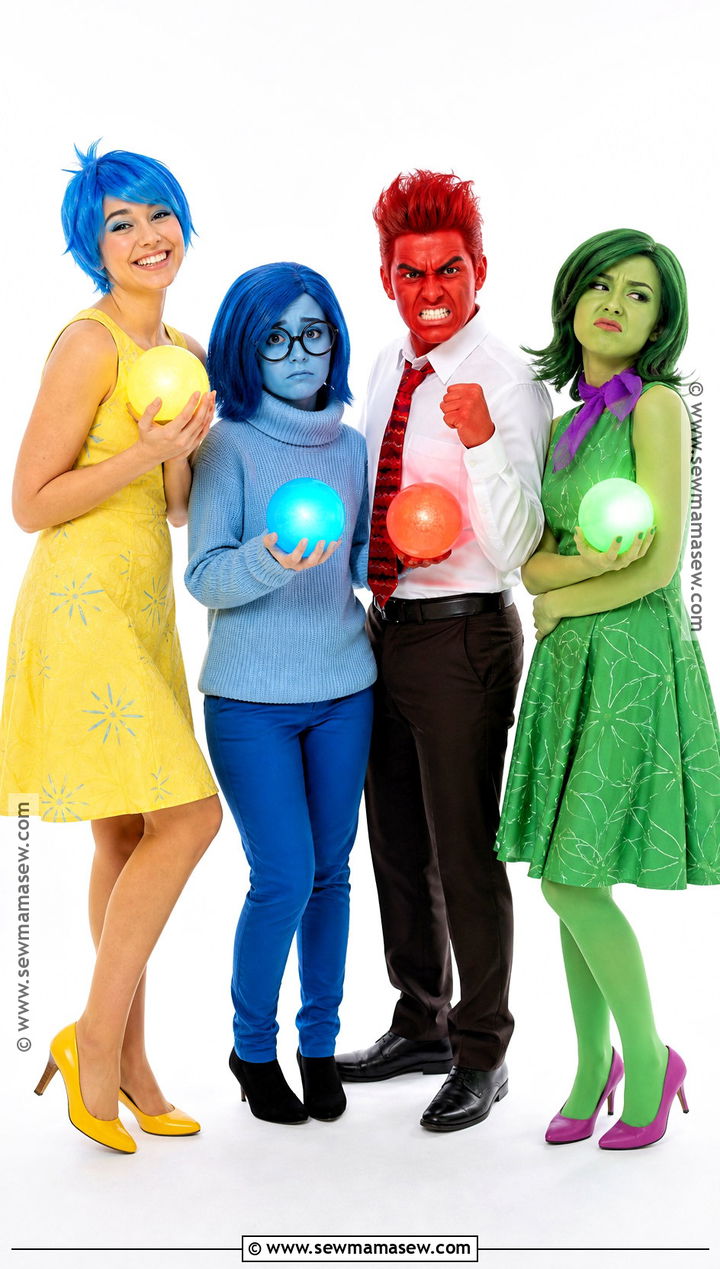 Inside Out Emotions Group Costume - 30 costume ideas for 4 for friends