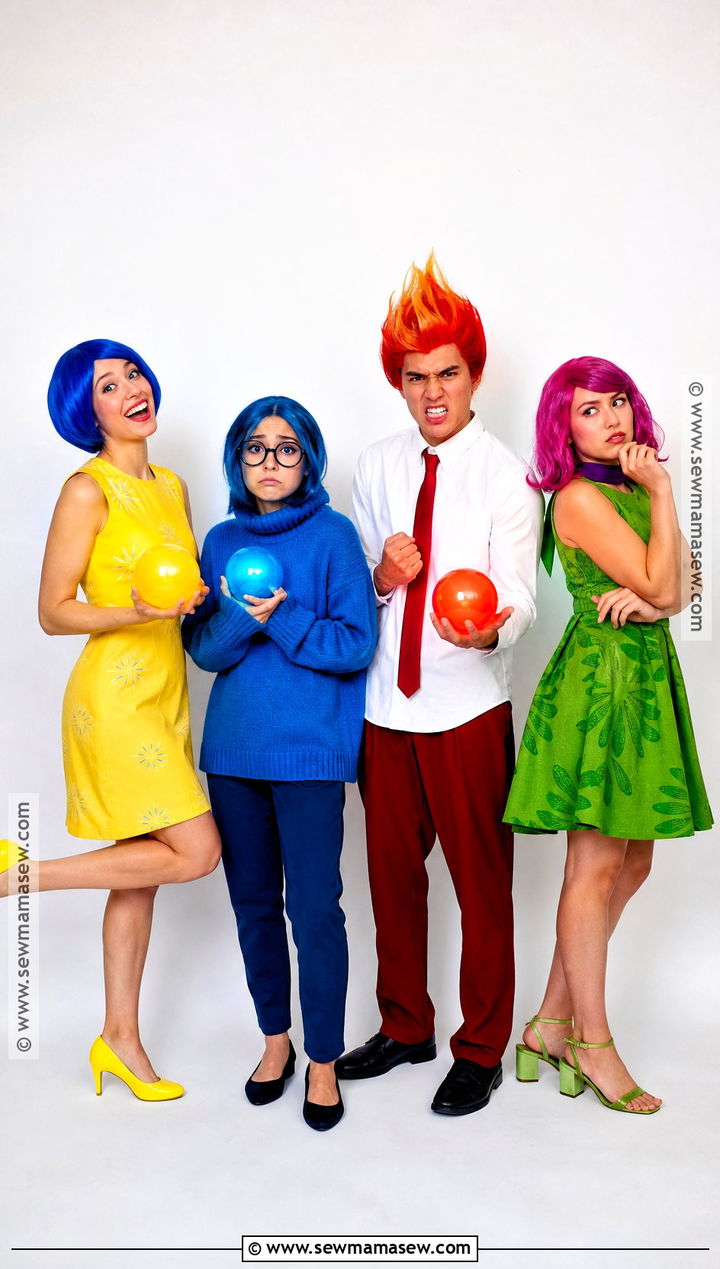Inside Out Emotions Group Costume - 35 4 group halloween costumes