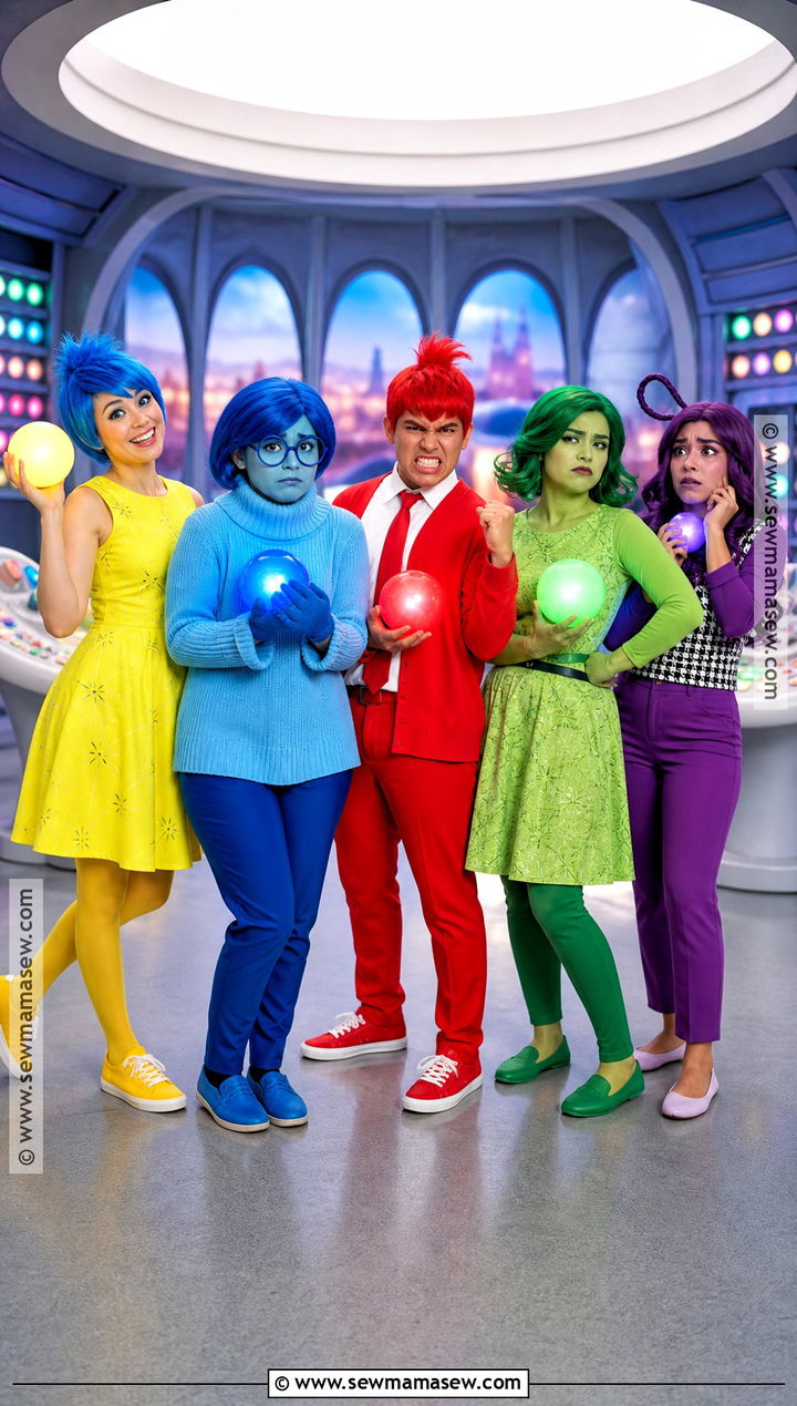 Inside Out Emotions Group Costume - 35 costume inspo ideas
