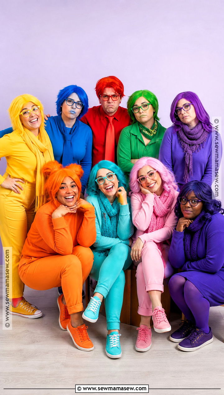 Inside Out Emotions Group Costume - 30 best group halloween costumes