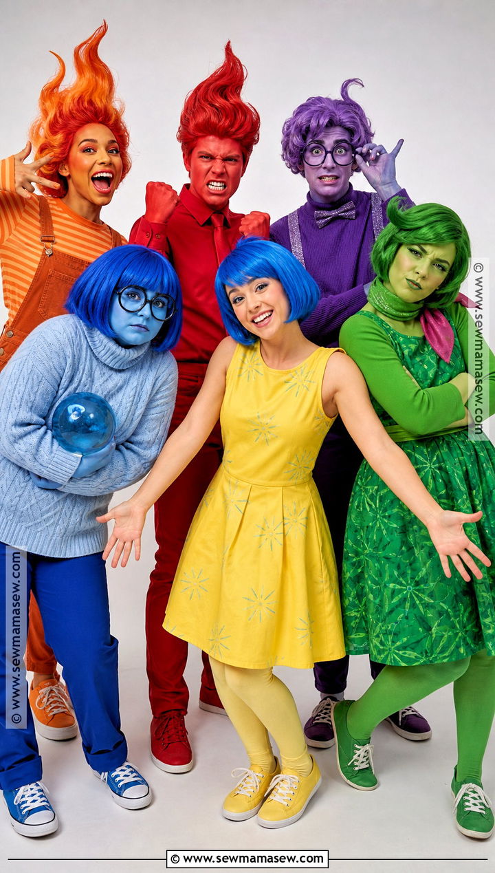 Inside Out Emotions Group Of Six Halloween Costume - 30 group of six halloween costume ideas