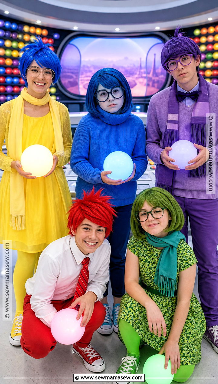 Inside Out Emotions Sibling Costume - 35 sibling costume ideas
