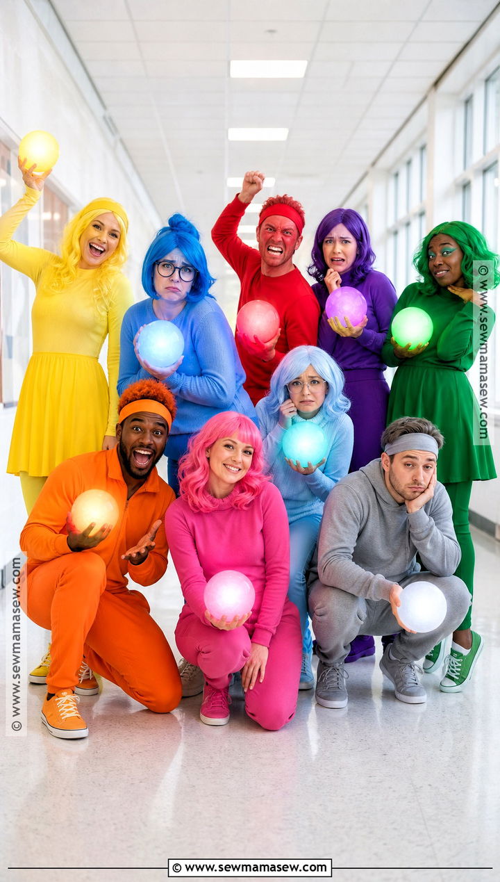 Inside Out Emotions Teacher Group Costume - 35 teacher halloween costumes group